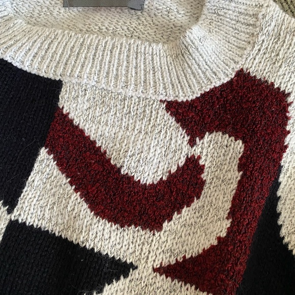 Vtg JT Beckett Textured Sweater Men's Size L Multi Colored 80s 90s Hong Kong - Picture 6 of 9